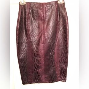 Snake Embossed BodyCon Skirt